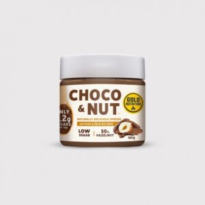 crema tartinabila cu ciocolata si alune goldnutrition choco nut low sugar 180 g