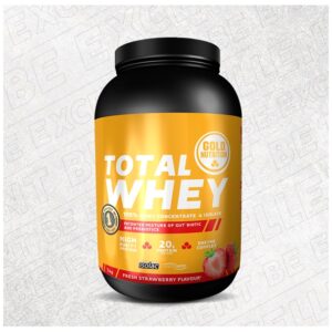 proteine din zer pudra proteica goldnutrition total whey protein capsuni 1kg