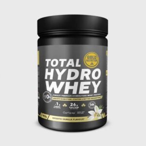 pudra proteica din zer cu vanilie total hydro whey goldnutrition 900 g