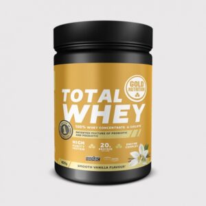 pudra proteica din zer goldnutrition total whey vanilie 800g