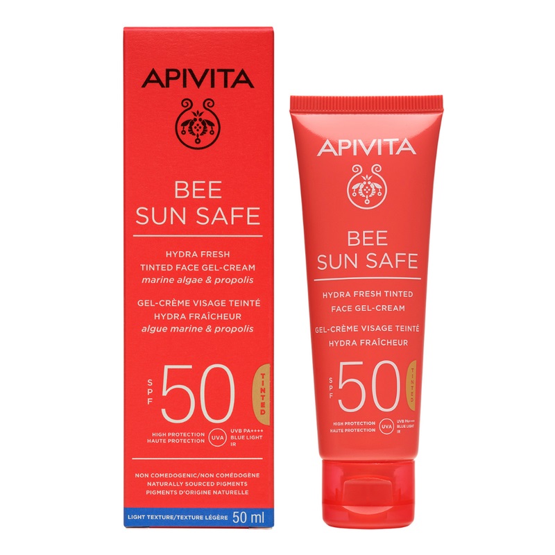 Crema gel colorata protectie solara ten SPF50 Apivita Sun 50 ml
